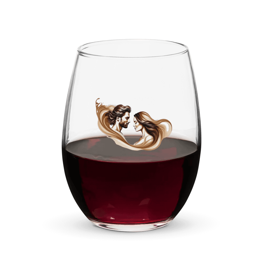 Entwined Hearts Stemless Wine Glass product image (5)