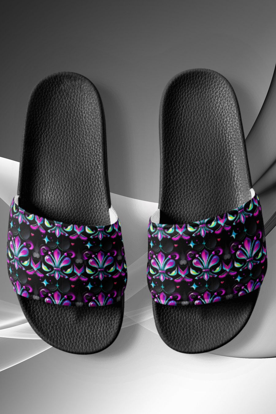 Mardi Gra All Over Print Slip On Slides product image (1)
