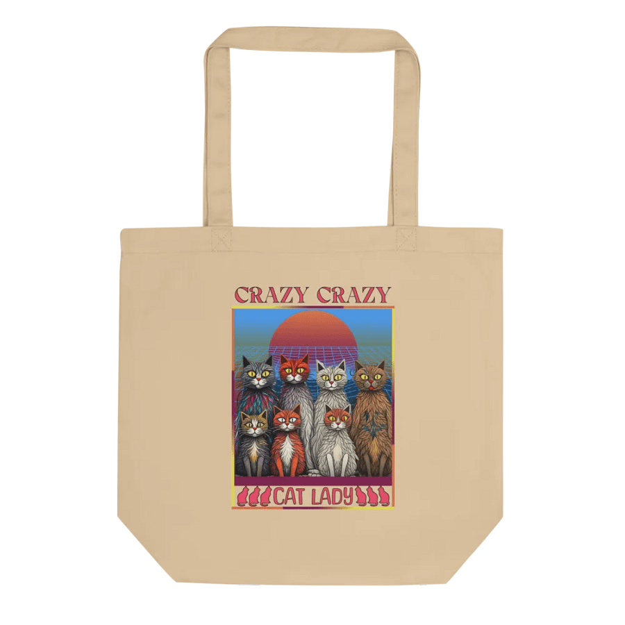 Crazy Crazy Cat Lady Sunset Tote Bag product image (1)