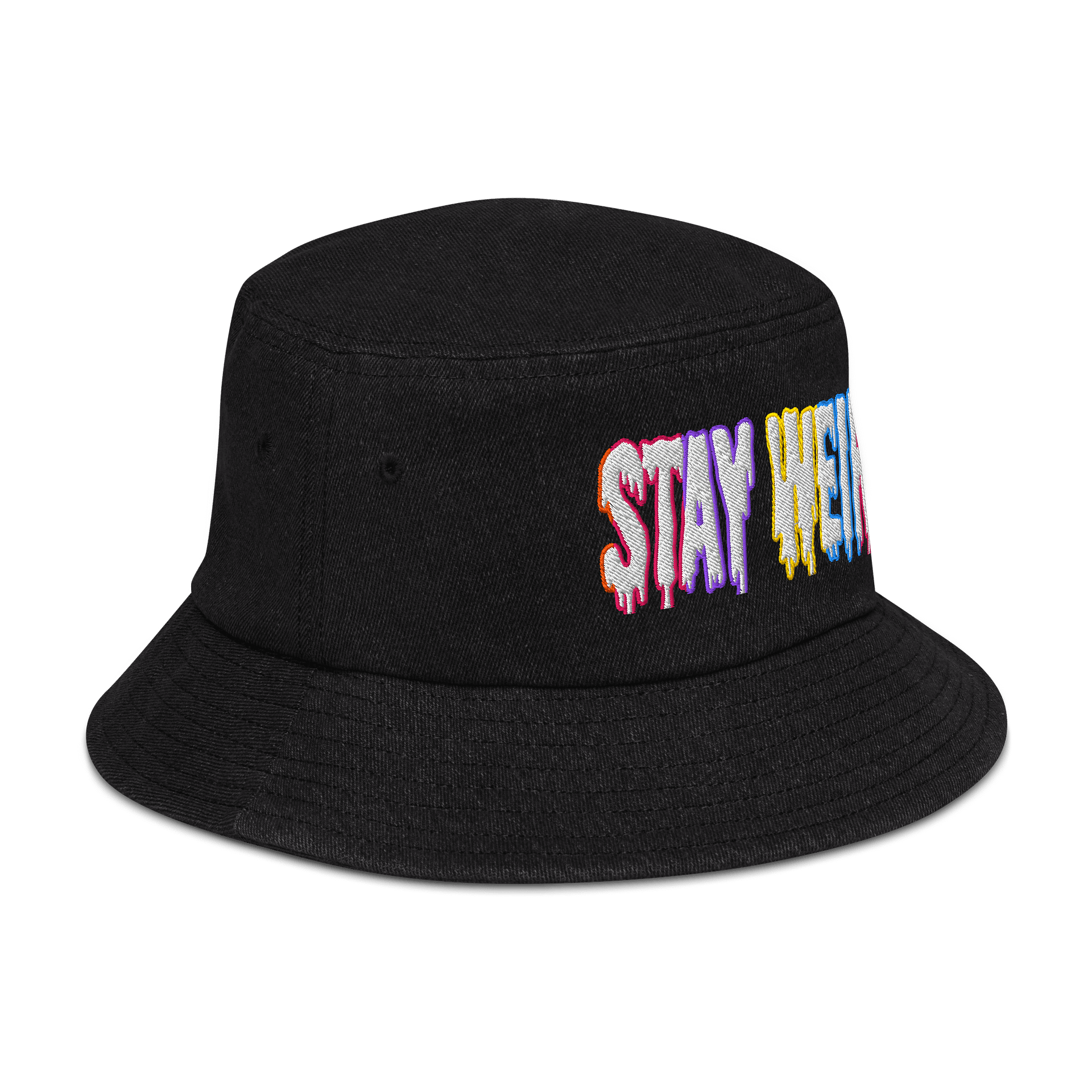 Stay Weird Denim Bucket Hat product image (5)