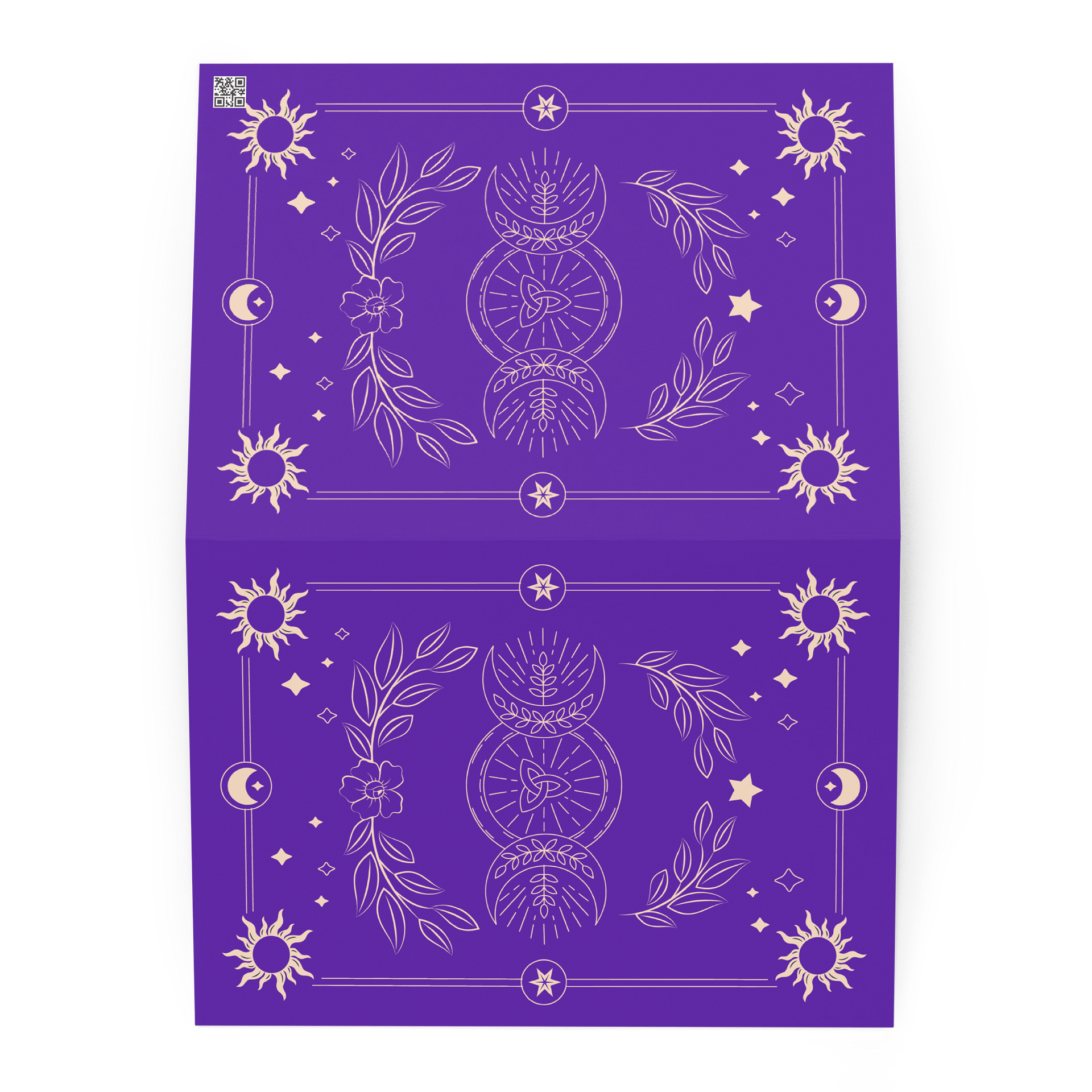 Maiden Mother Crone Purple Tarot Card 5.83×8.27 Greeting Card product image (2)