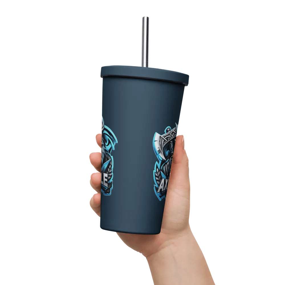 Angry Axe Insulated Tumbler w/metal straw product image (12)