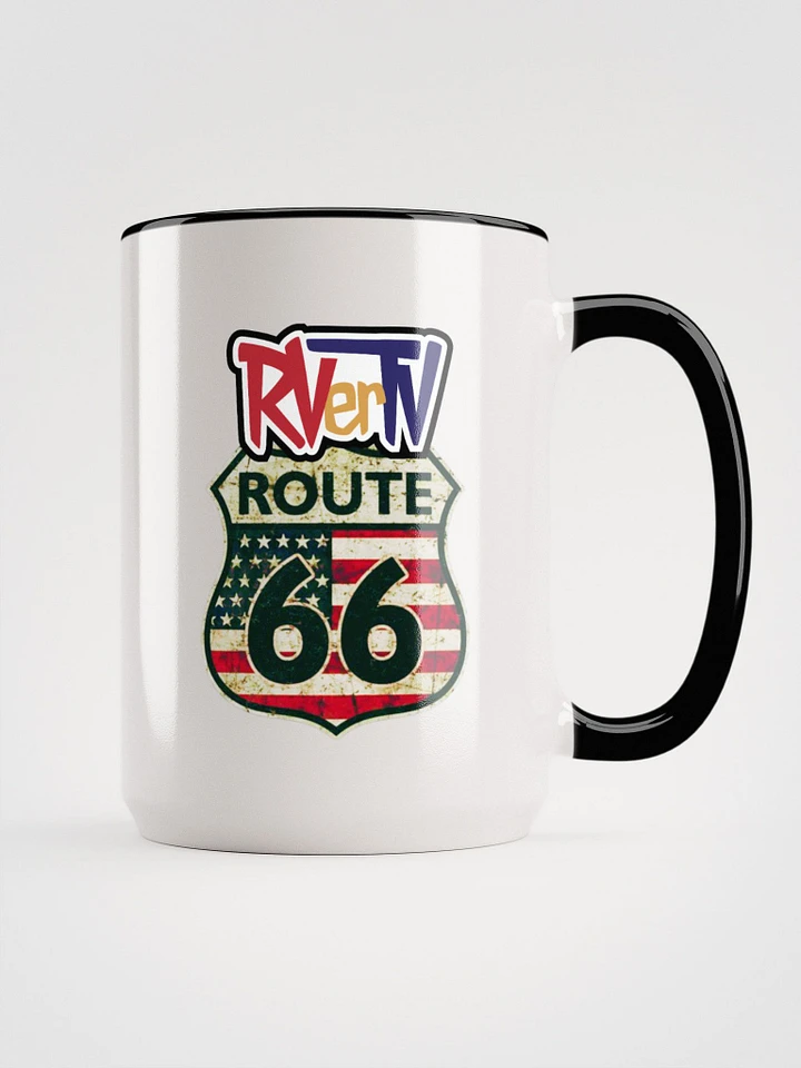 Route 66 Flag Emblem - Ceramic Coffee Mug product image (1)