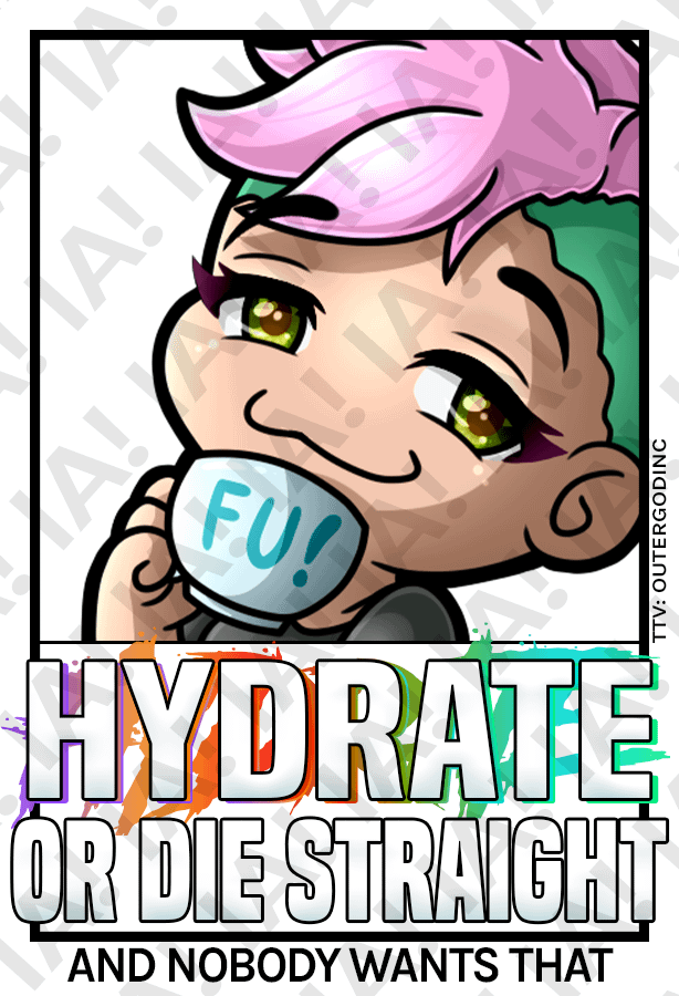 Sticker: Hydrate or Die Straight product image (2)