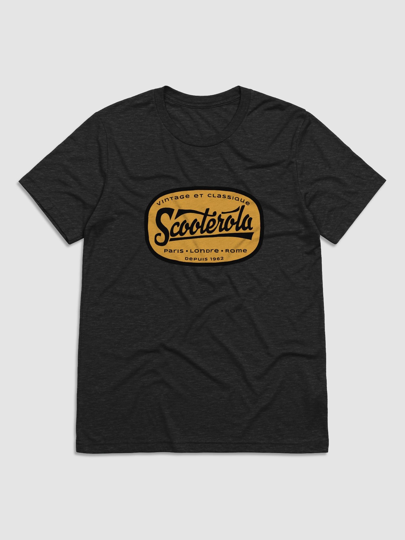 Vintage Scooterola Cartouche Tri-Blend Tee. Gold product image (1)
