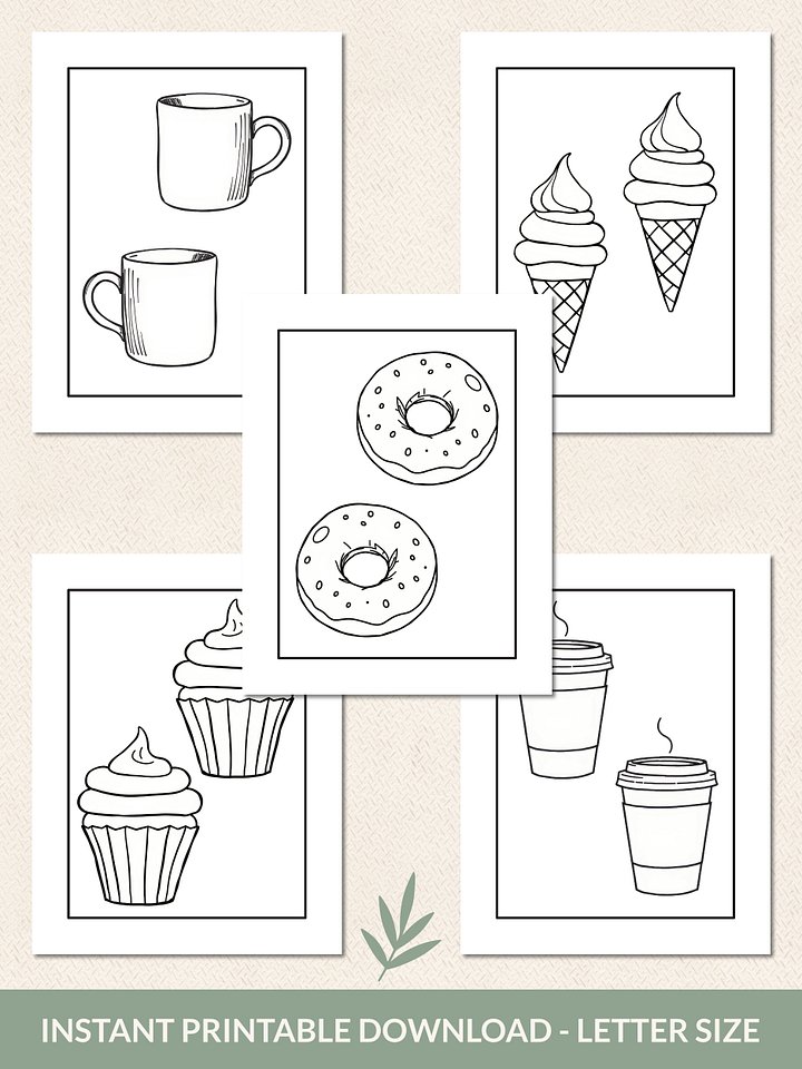 Cozy Coffee Break Coloring Pages – Printable Set of 15 product image (2)