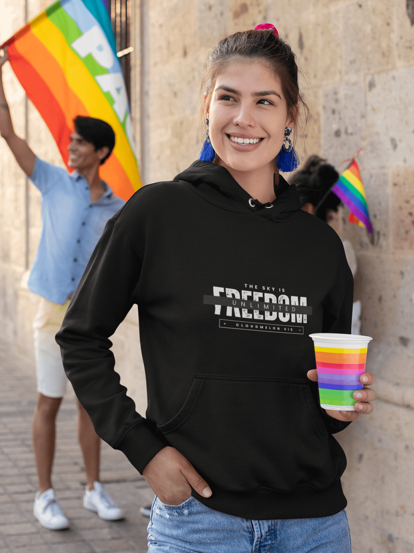 Freedom Independent Premium Hoodie - CloudMelon Vis product image (4)