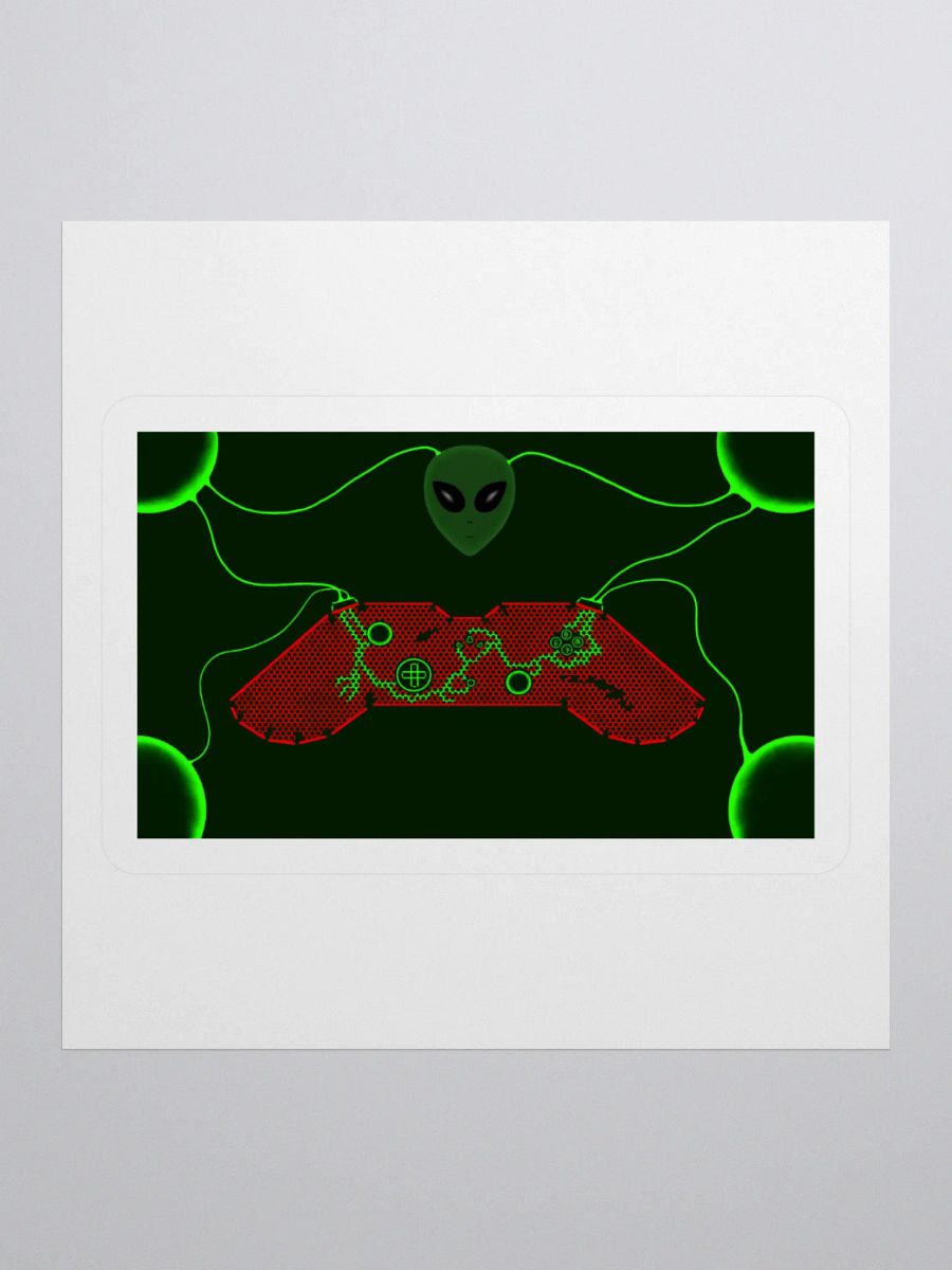 Futuristic Gaming Controller Kiss Cut Stickers product image (1)