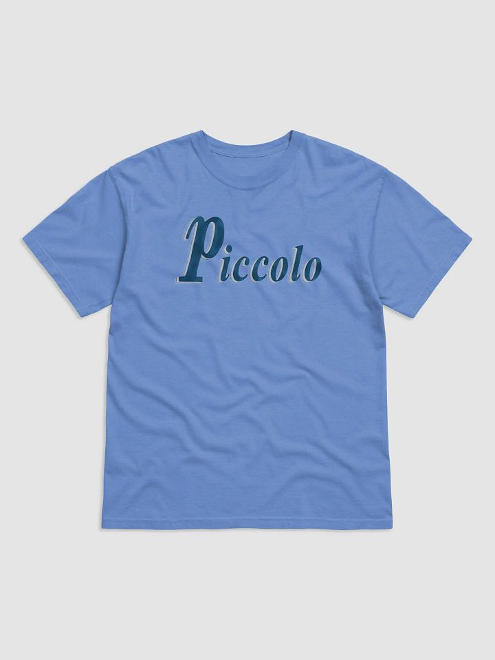 Piccolo Flute Script T-Shirt, (Piano Symbol) - Unisex product image (1)
