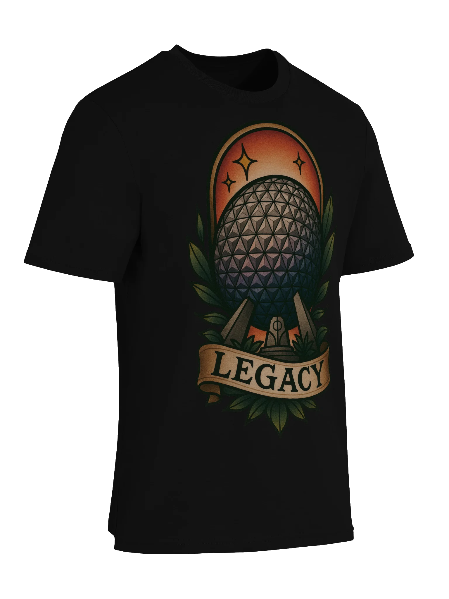 Neo-Traditional EPCOT Tee | Black Variant product image (9)