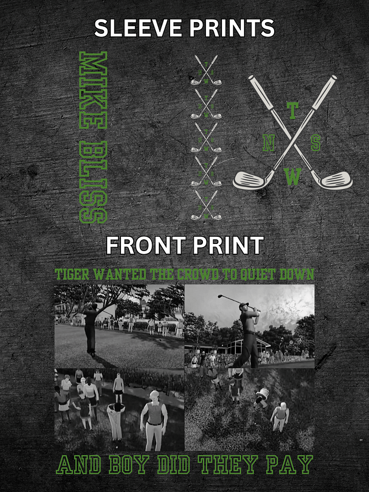 X Tiger Woods Nut Shot X - long sleeve 3 sided print product image (2)