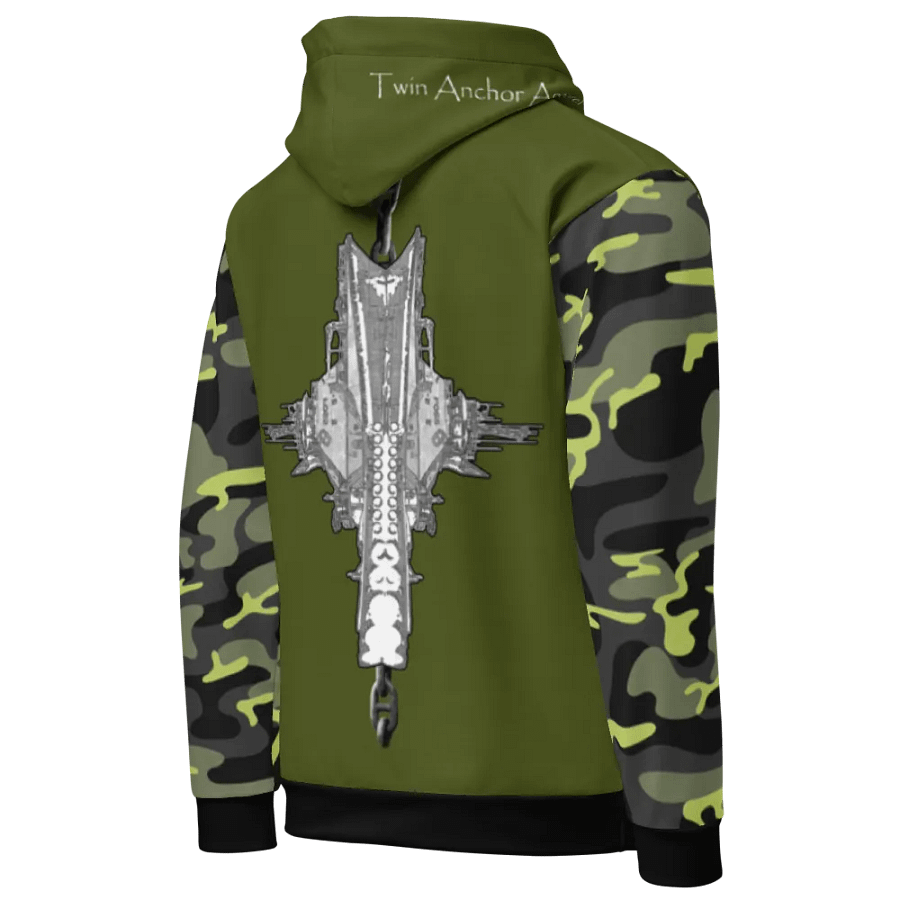 Camouflage & Green Foss double tug Sketch Hoodie product image (5)
