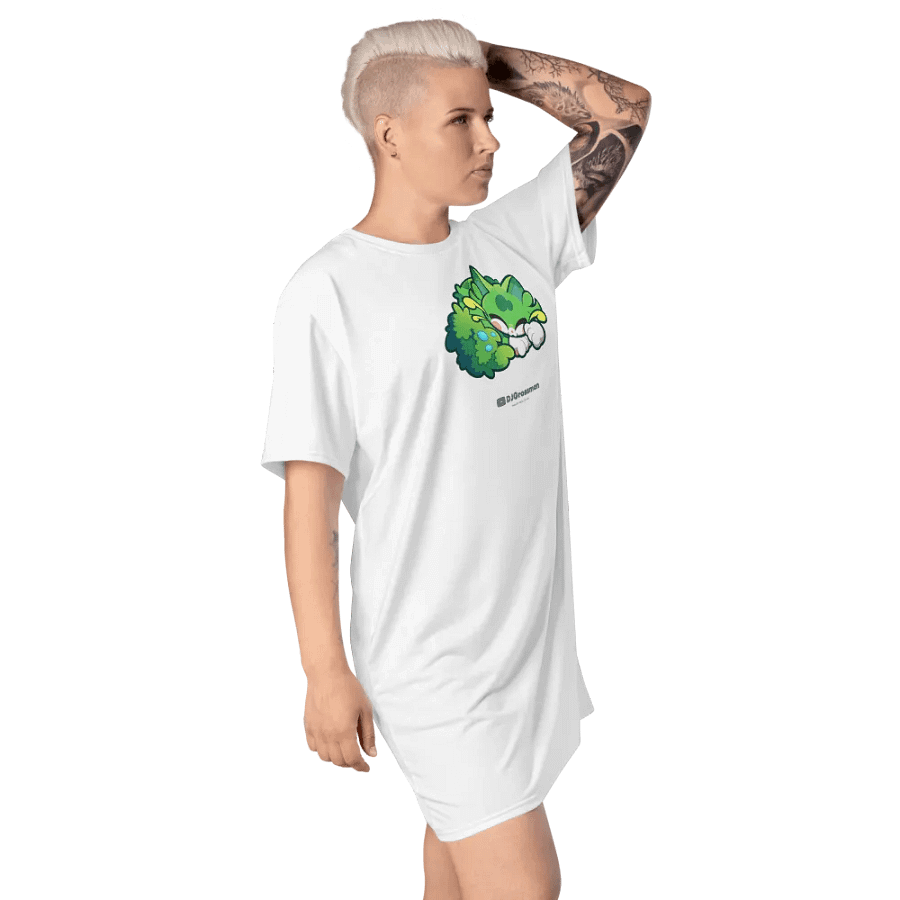 Sleeping Chloe • T-shirt Dress (White) product image (9)