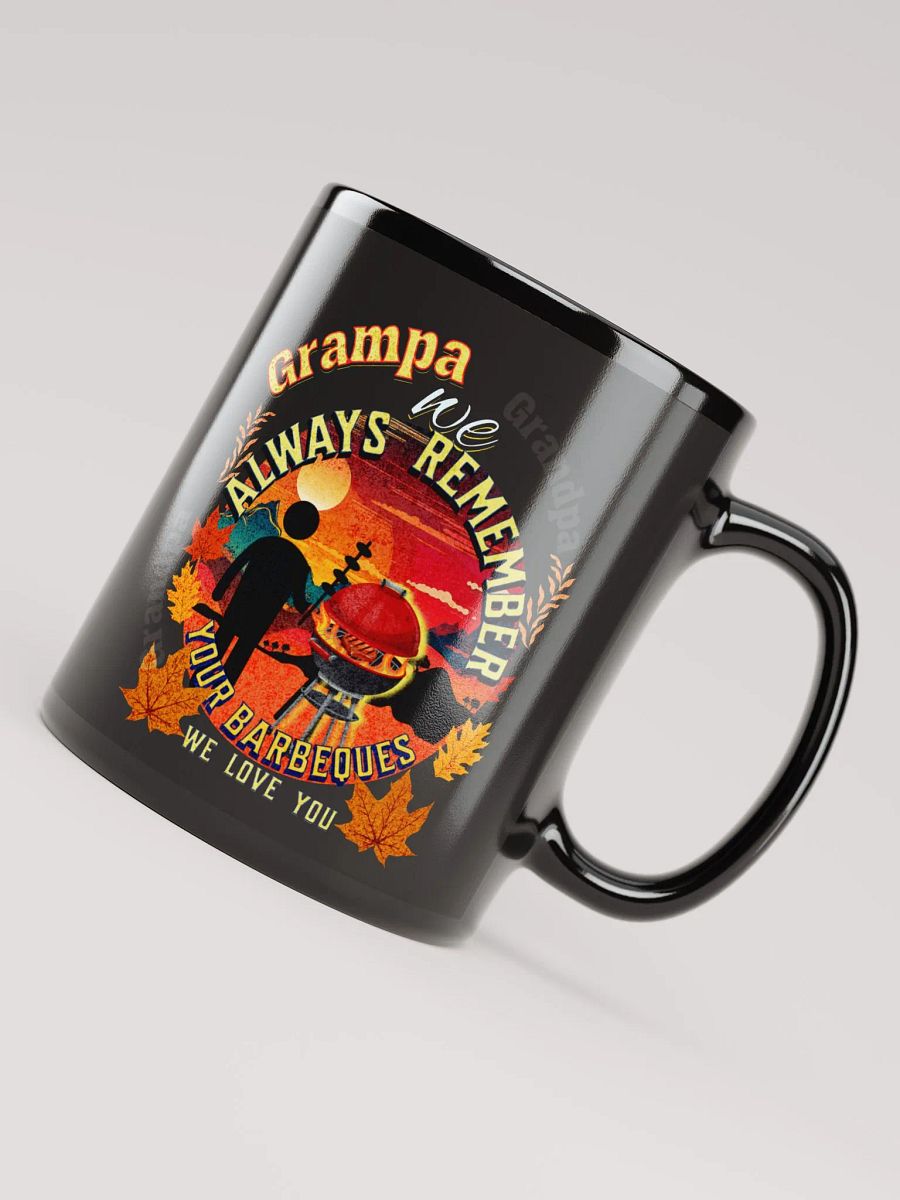 coffee Mug. grandad depicting ‘Grampa we always remember your BBQ’.  Perfect gift from grandchildren product image (7)