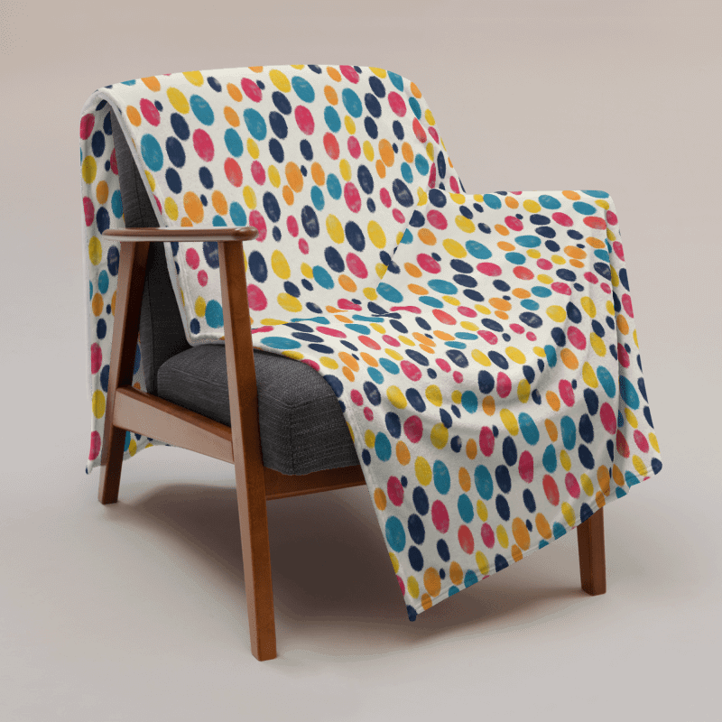 Polka Dot Illusion Vintage Retro Throw Blanket product image (4)