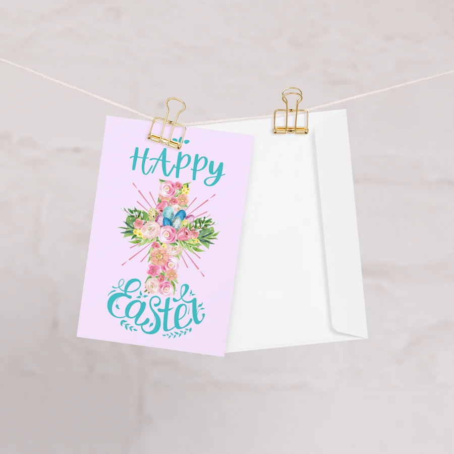 Happy Easter Floral Cross Greeting Card product image (14)