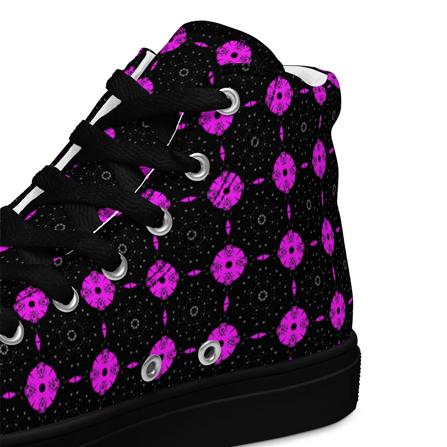 Abstract Pink Shapes Ladies Canvas Shoes High Tops product image (32)