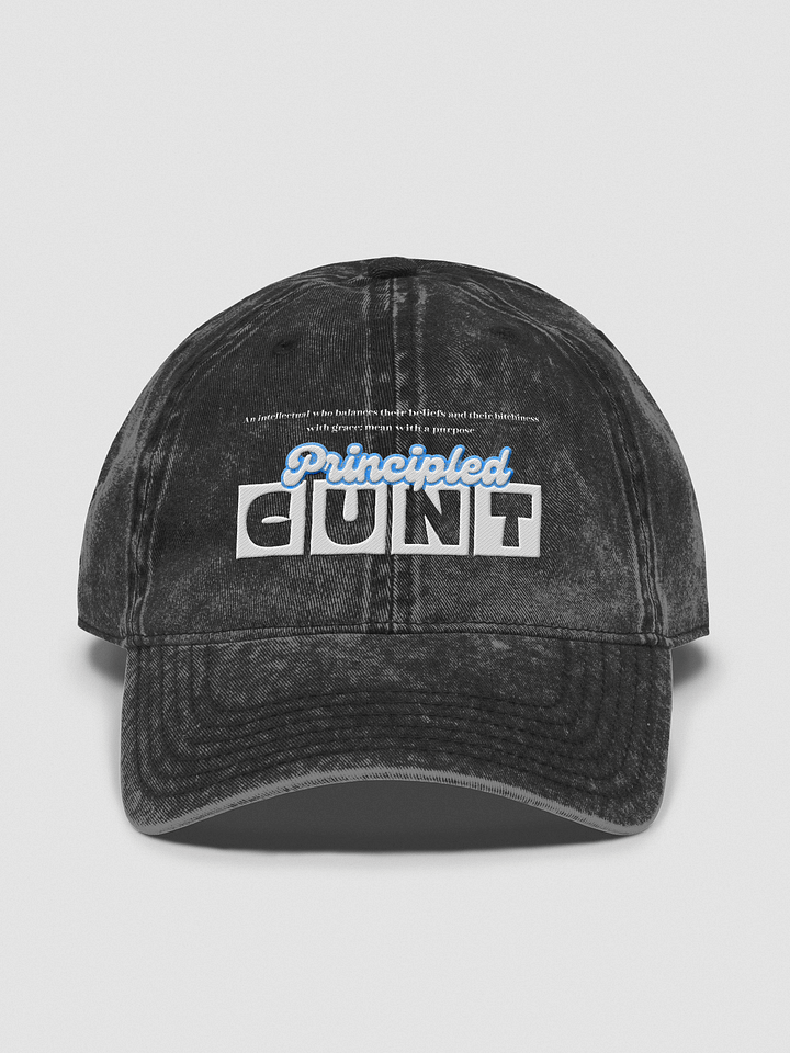 "Principled Cunt" Embroidered Distressed Hat product image (1)