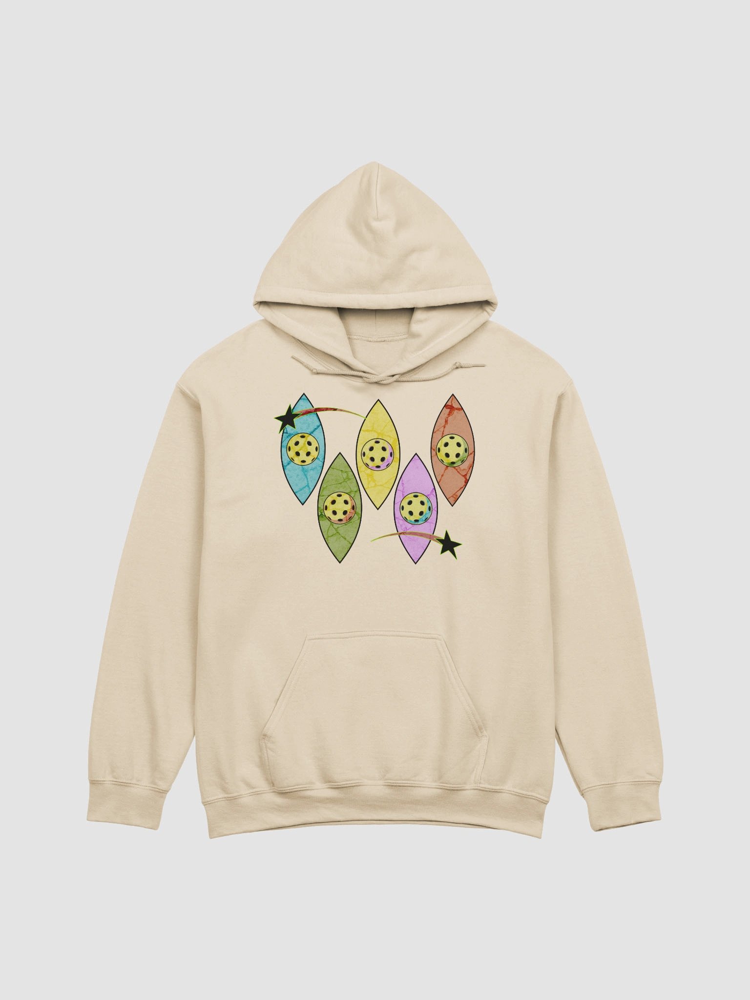 Mid Century Y2K Pickleball Starry Whimsy Hoodie product image (19)