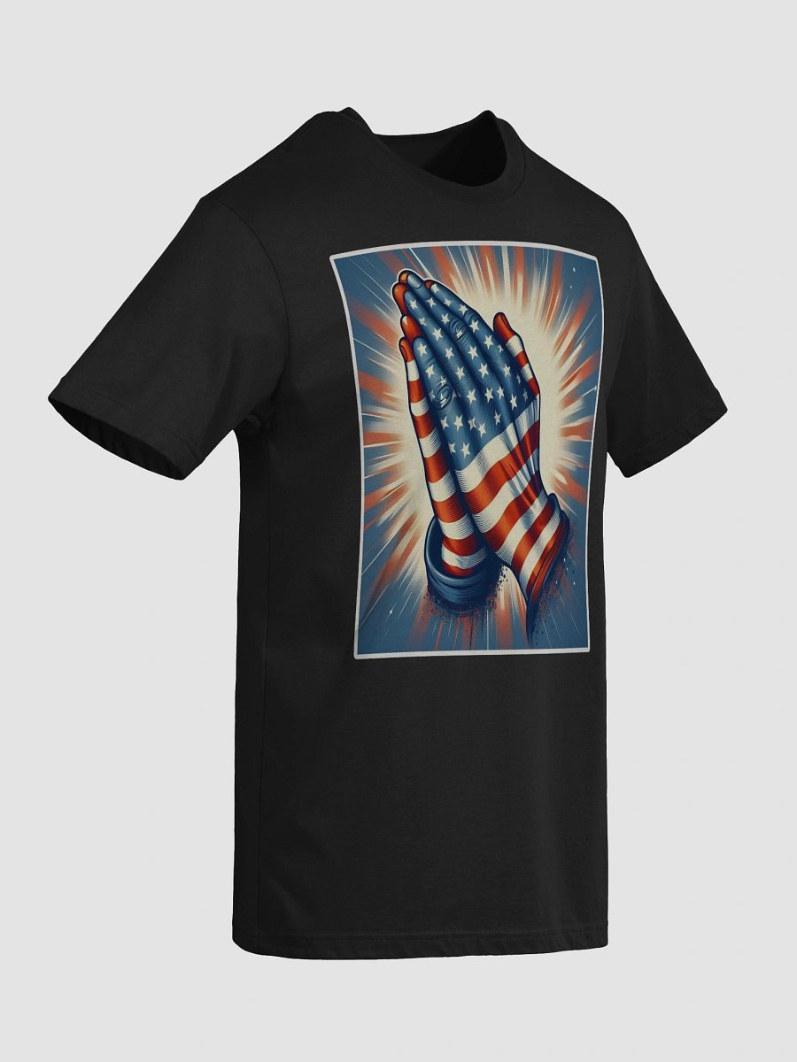 Patriotic Praying Hands American Flag July 4th T-Shirt product image (9)