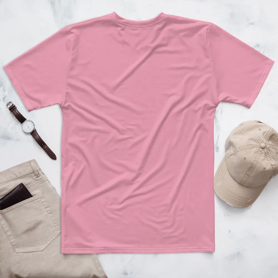 Plain Bubblegum Pink Soft Summer Men's Crewneck Polyester Heavyweight Premium T-Shirt by Treasure Pie product image (2)