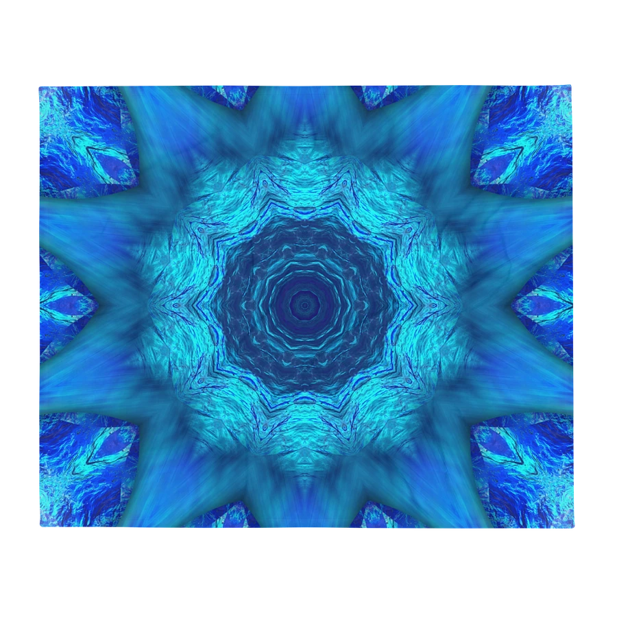 Blue Water Kaleidoscope Throw Blanket product image (13)