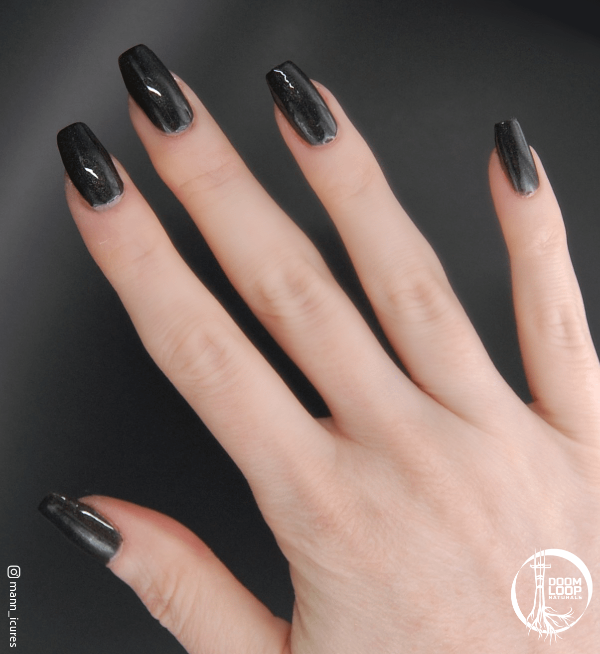 2 AM - Black Holo Sparkle Nail Polish product image (6)
