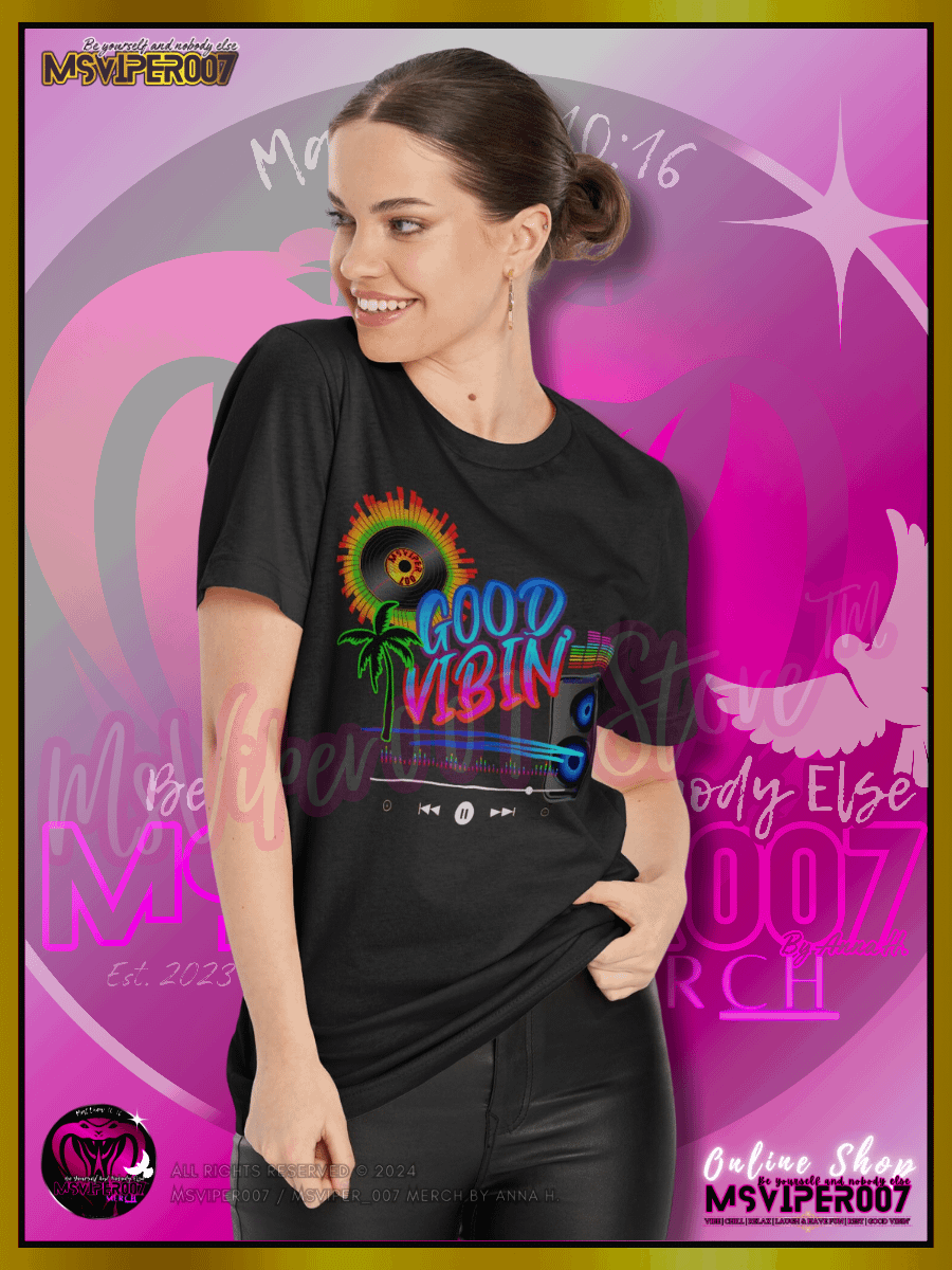 T-Shirt - MsViper007's "Good Vibin'™ [spectrum]" Gaming Comfort T-shirt By Anna H. product image (4)