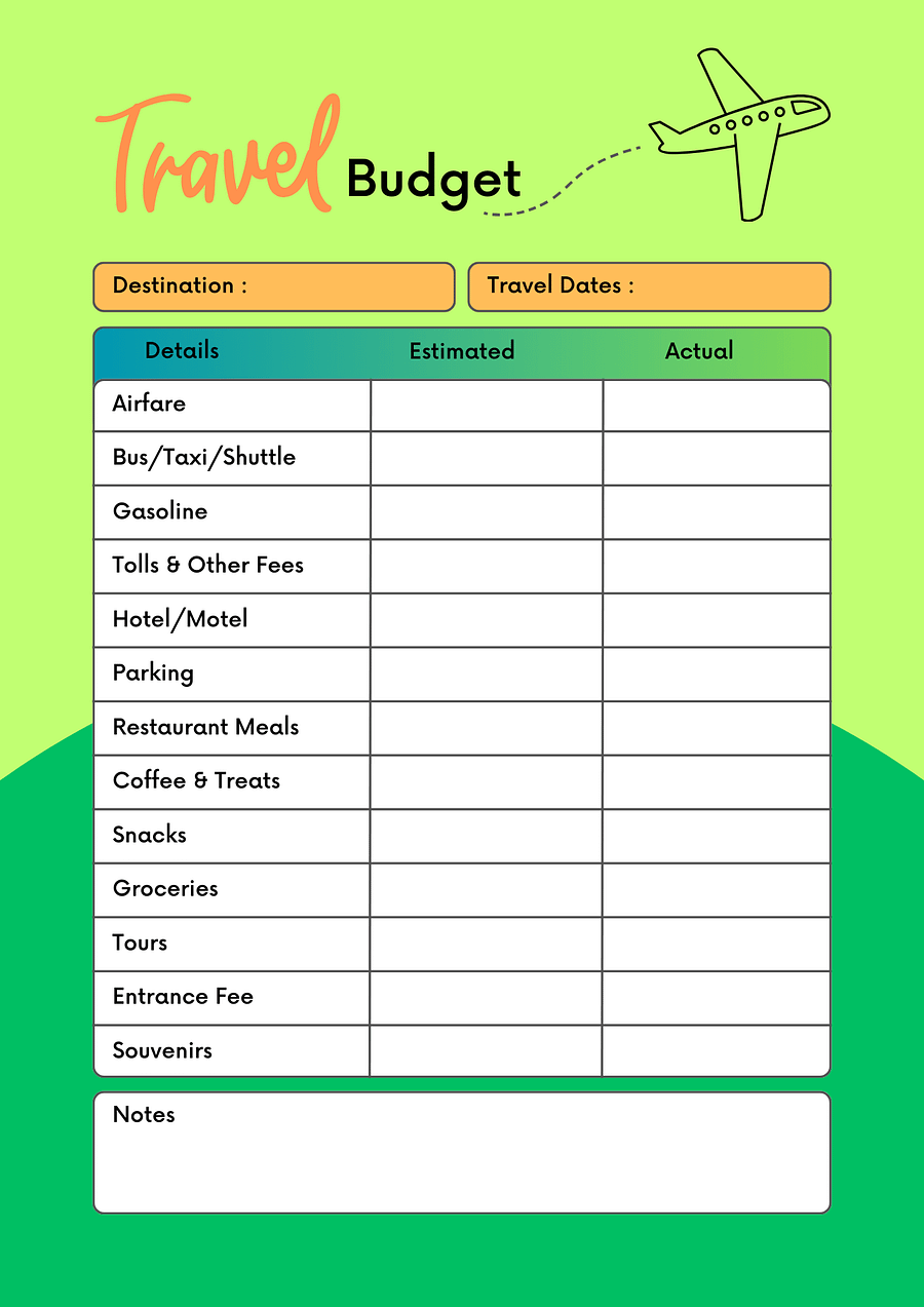 Travel Budget Planner product image (1)
