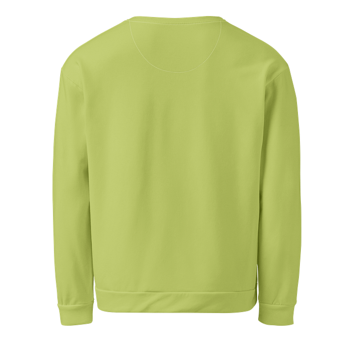 Split Pea Soup Green Solid Color Eco Friendly Unisex Sweatshirt product image (2)