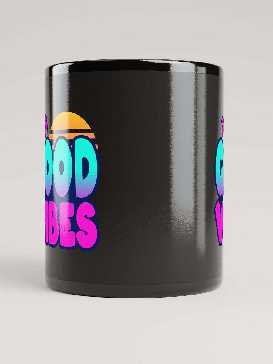 GOOD VIBES GLOSSY BLACK MUG product image (10)