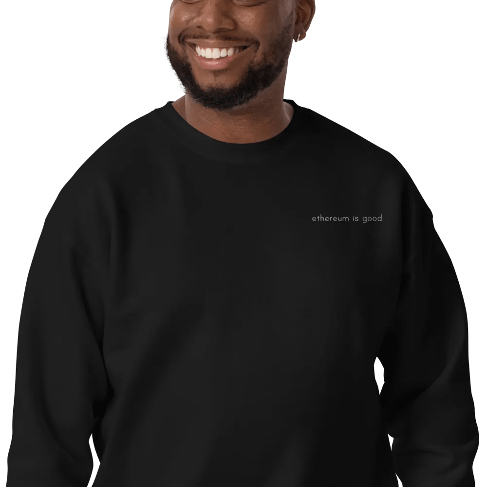 Ethereum is good crewneck (black) product image (7)