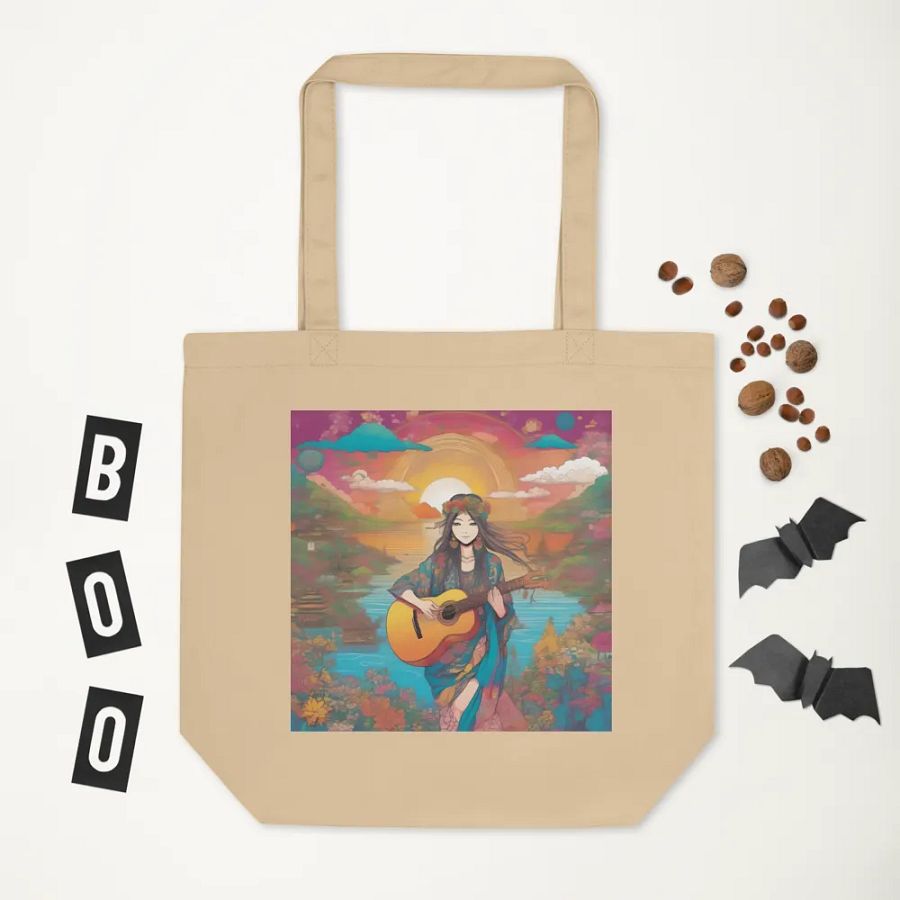 Whimsical Boho Girl Enjoying A Beautiful Morning Tote Bag product image (5)