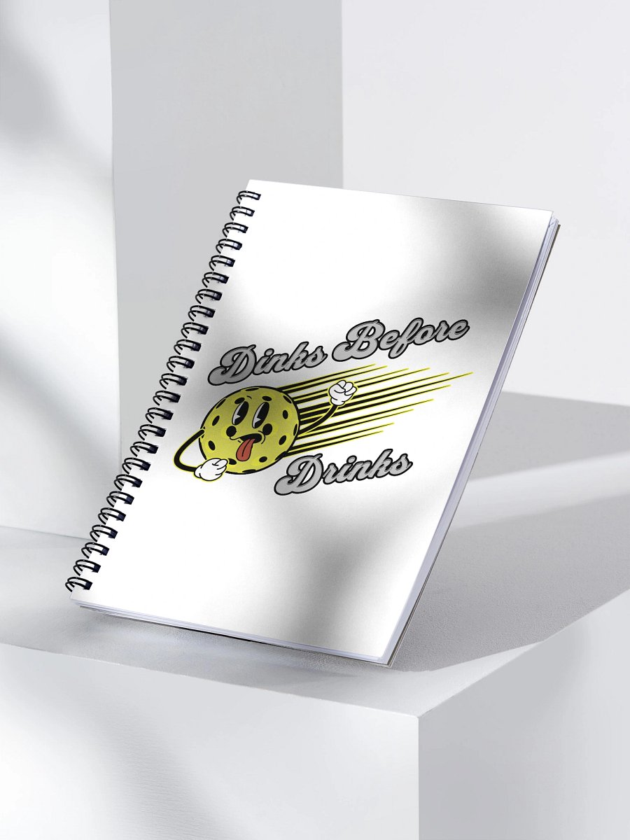 Dinks Before Drinks Pickleball Doodles Spiral Notebook product image (3)