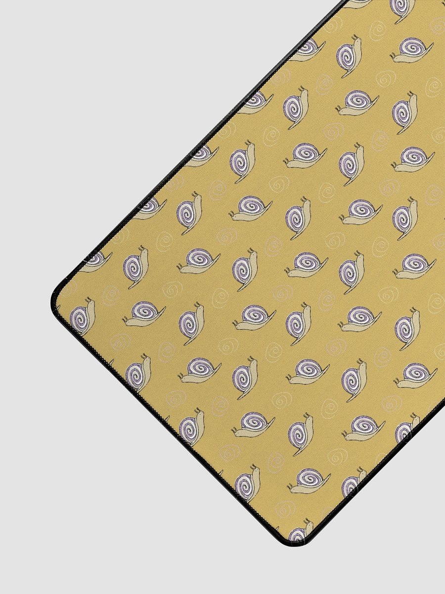 Snail Doodle Patterned Desk Mat, yellow product image (3)