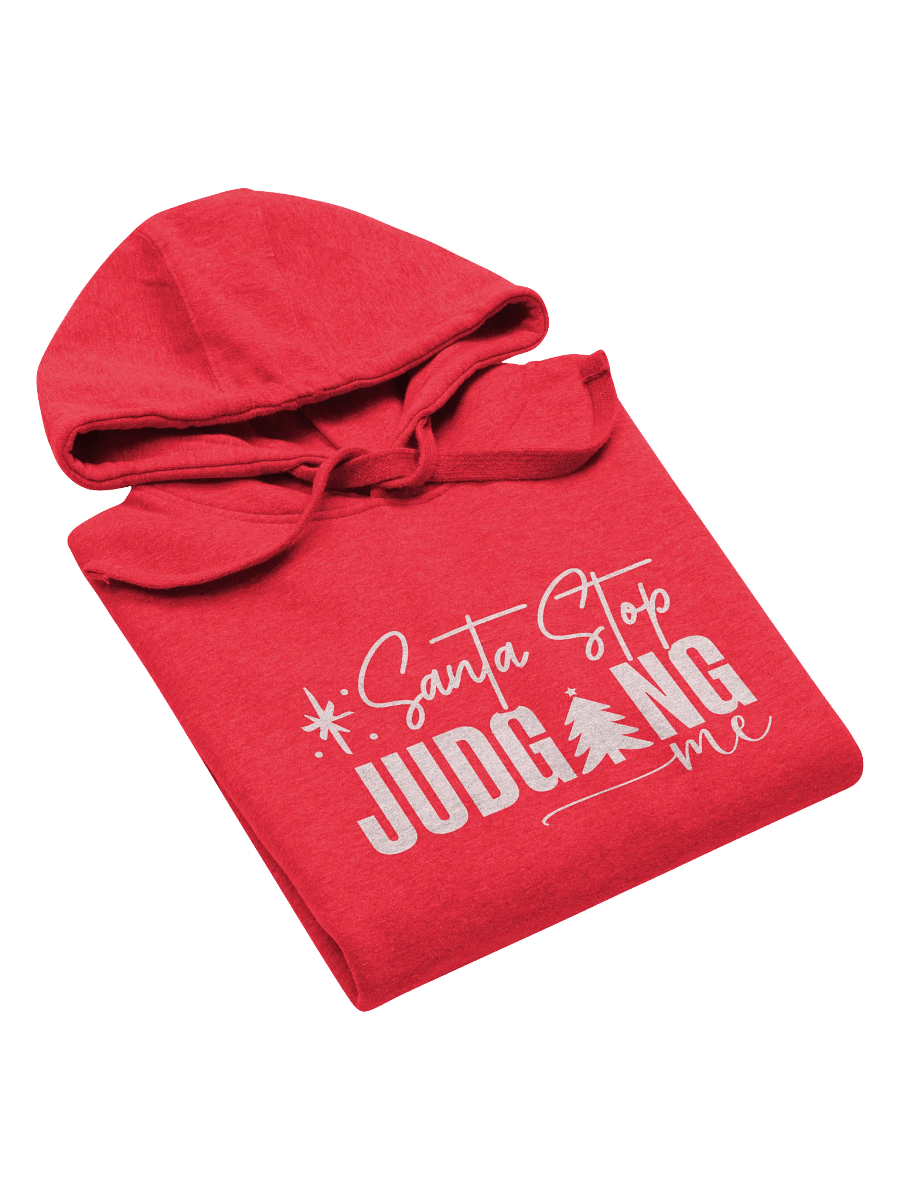 Santa Stop Judging Me Cotton Heritage Christmas Unisex Hoodie product image (35)