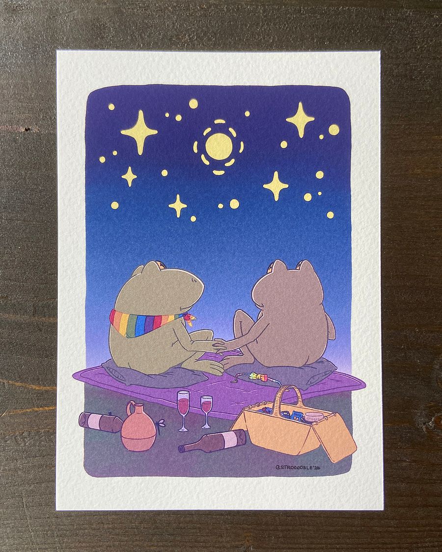 print : frog & toad stargayzing product image (2)