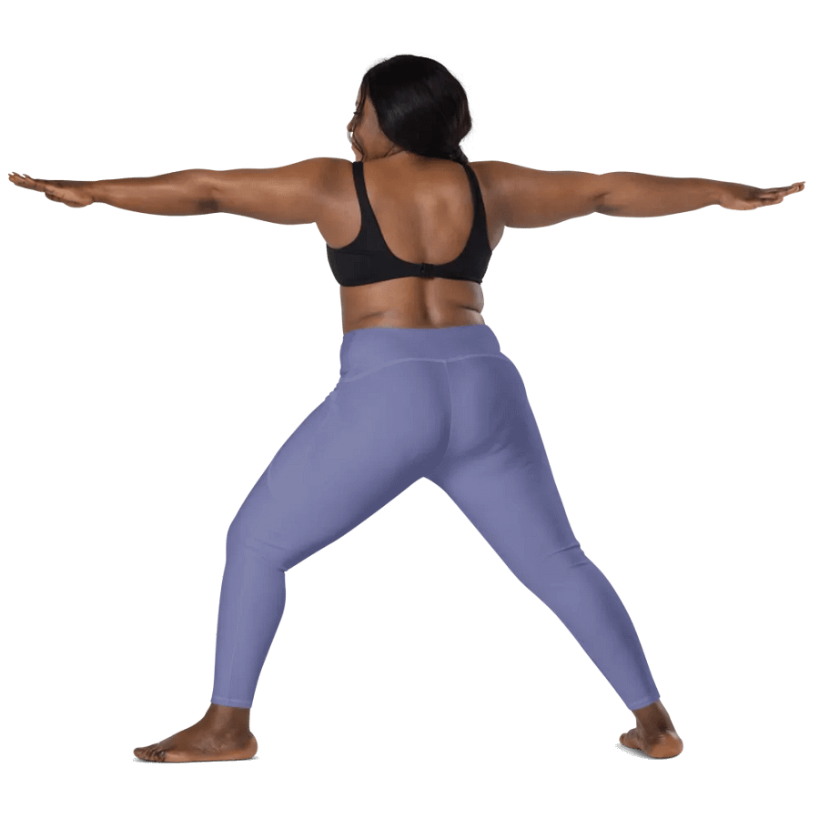 Plain Purple Soft Summer Women's High Waisted Premium Crossover Leggings with Pockets by Treasure Pie product image (12)