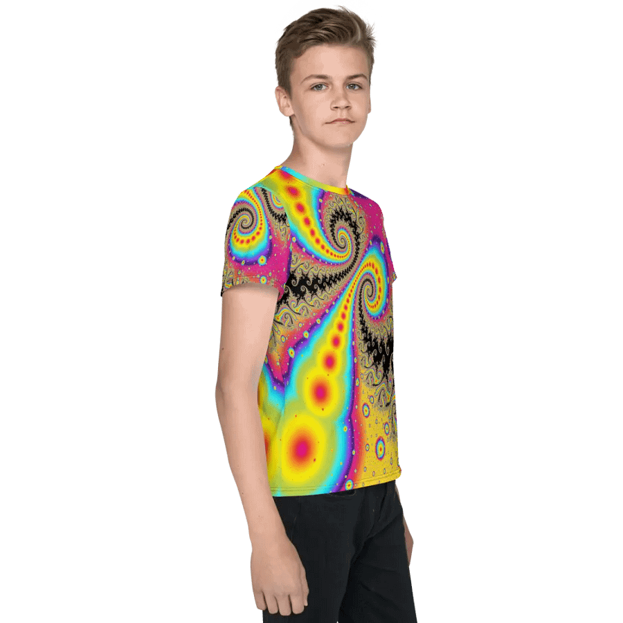 Fractal youth T-shirt - Pink Lemonade Sunrise product image (8)