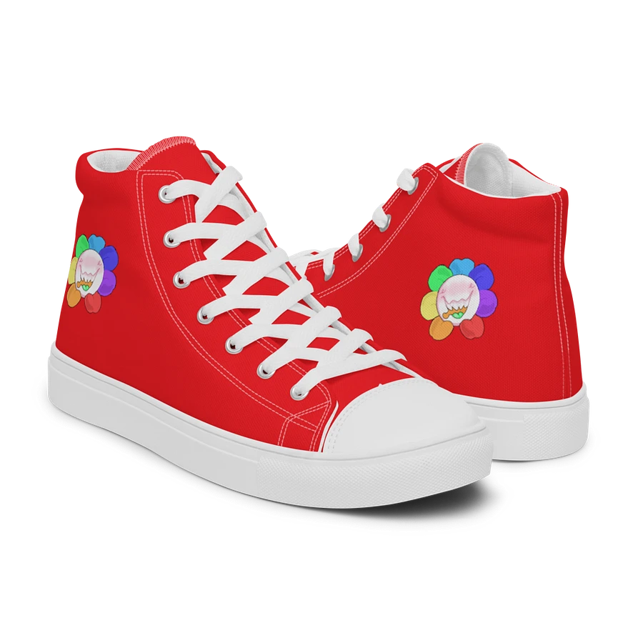 Red and White Flower Sneakers product image (44)