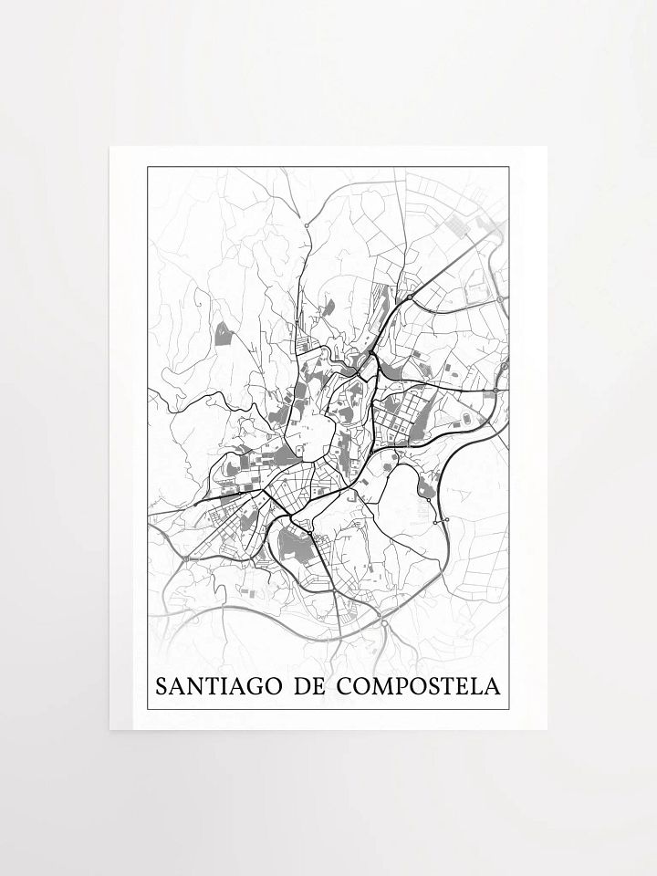 Santiago de Compostela, Spain, city map print product image (2)