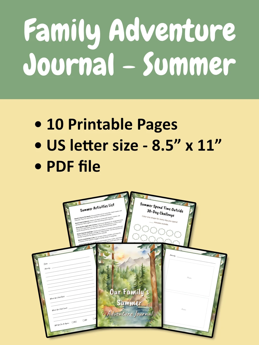 Printable Family Outdoor Adventure Journal - Summer product image (2)