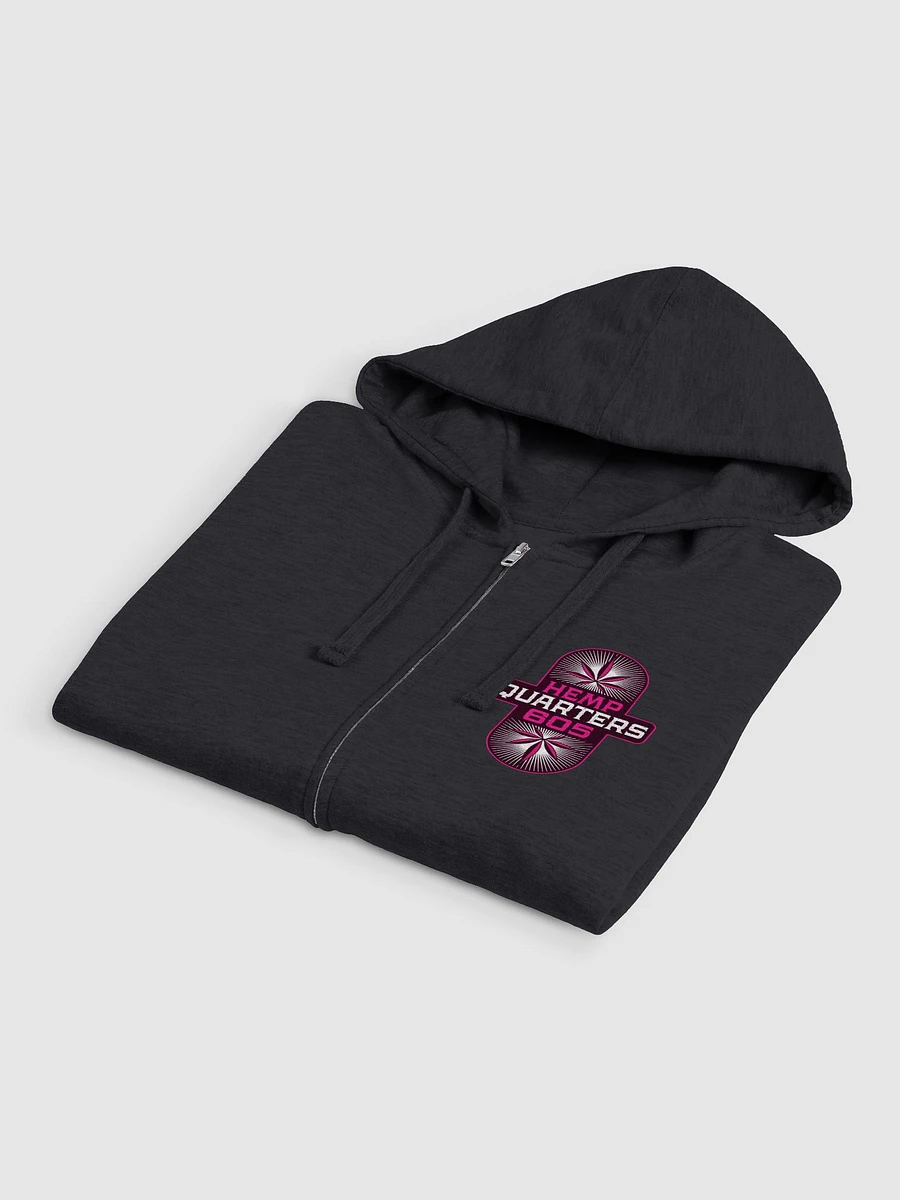 Hemp Quarters Pink Front/Read/Sleeves Zipper Hoodie product image (3)