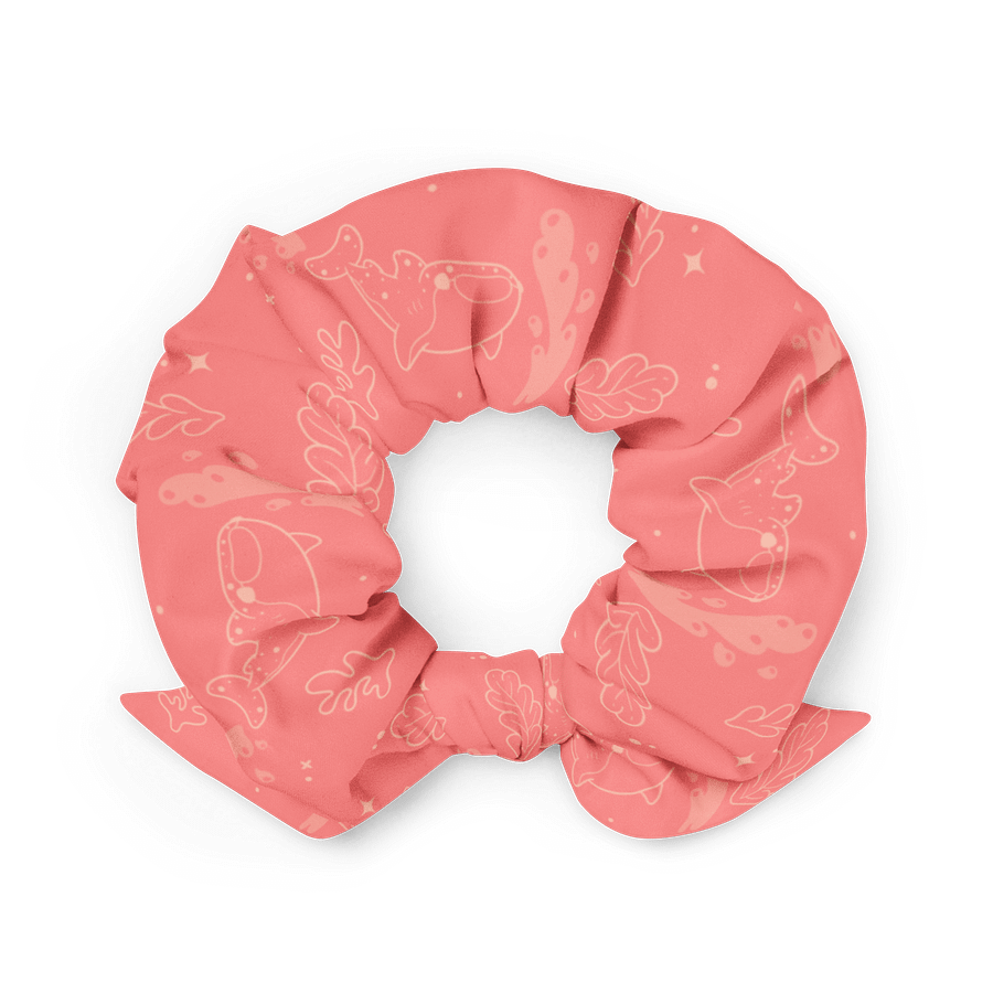 Coral recycled scrunchie - Underwater wonderland product image (1)
