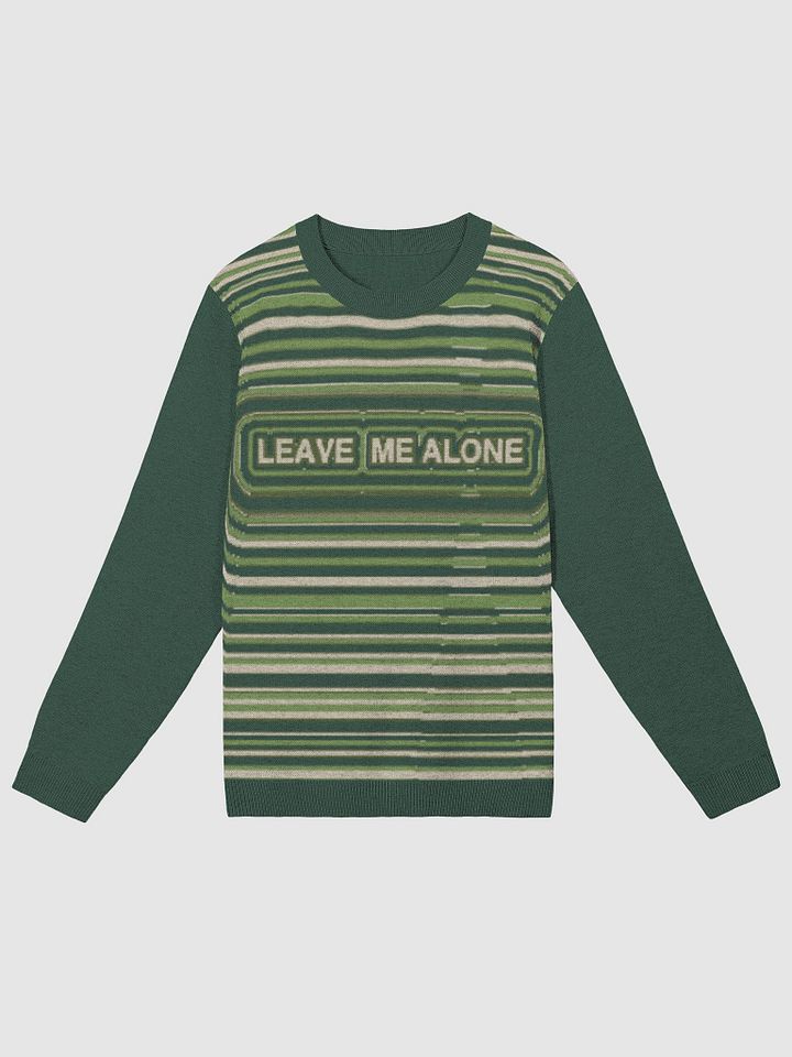 LEAVE ME ALONE (green ripple design) knitwear classic crewneck product image (1)
