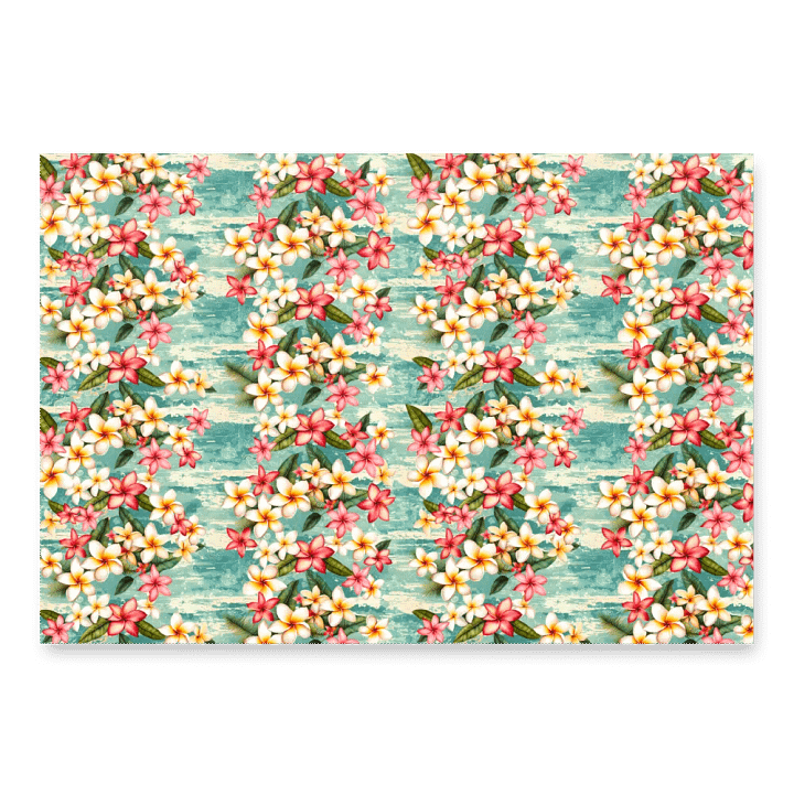 Tropical Christmas Floral Waves Wrapping Paper product image (1)