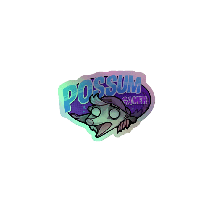 Possum Gamer Holographic Sticker product image (1)