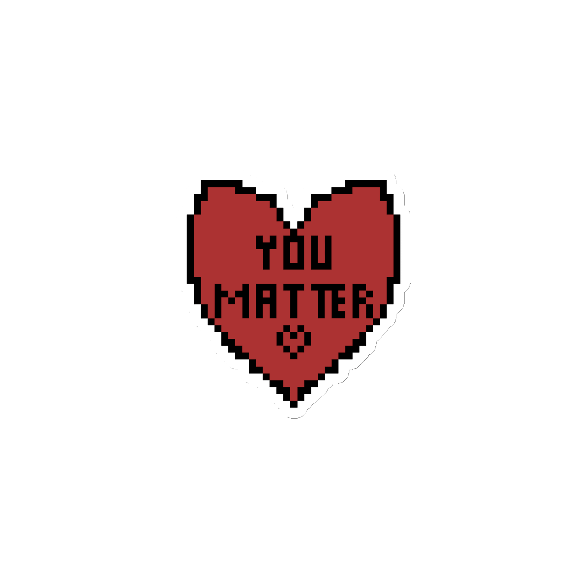 You Matter pixel Heart Magnet product image (1)