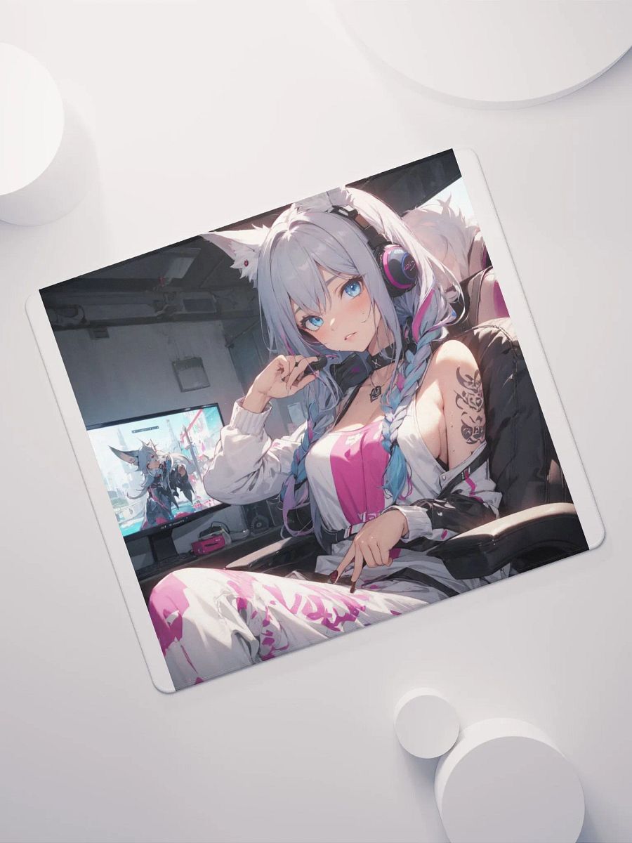 Cybernetic Gamer Girl Mouse Pad product image (7)