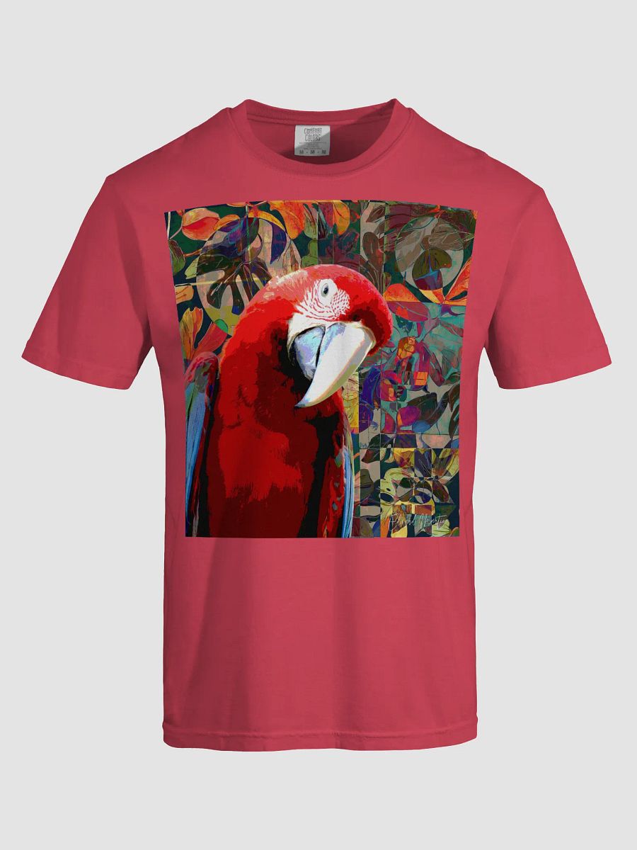 'Perdon?' by Edward Martin : Vibrant Parrot Paradise T-Shirt product image (45)